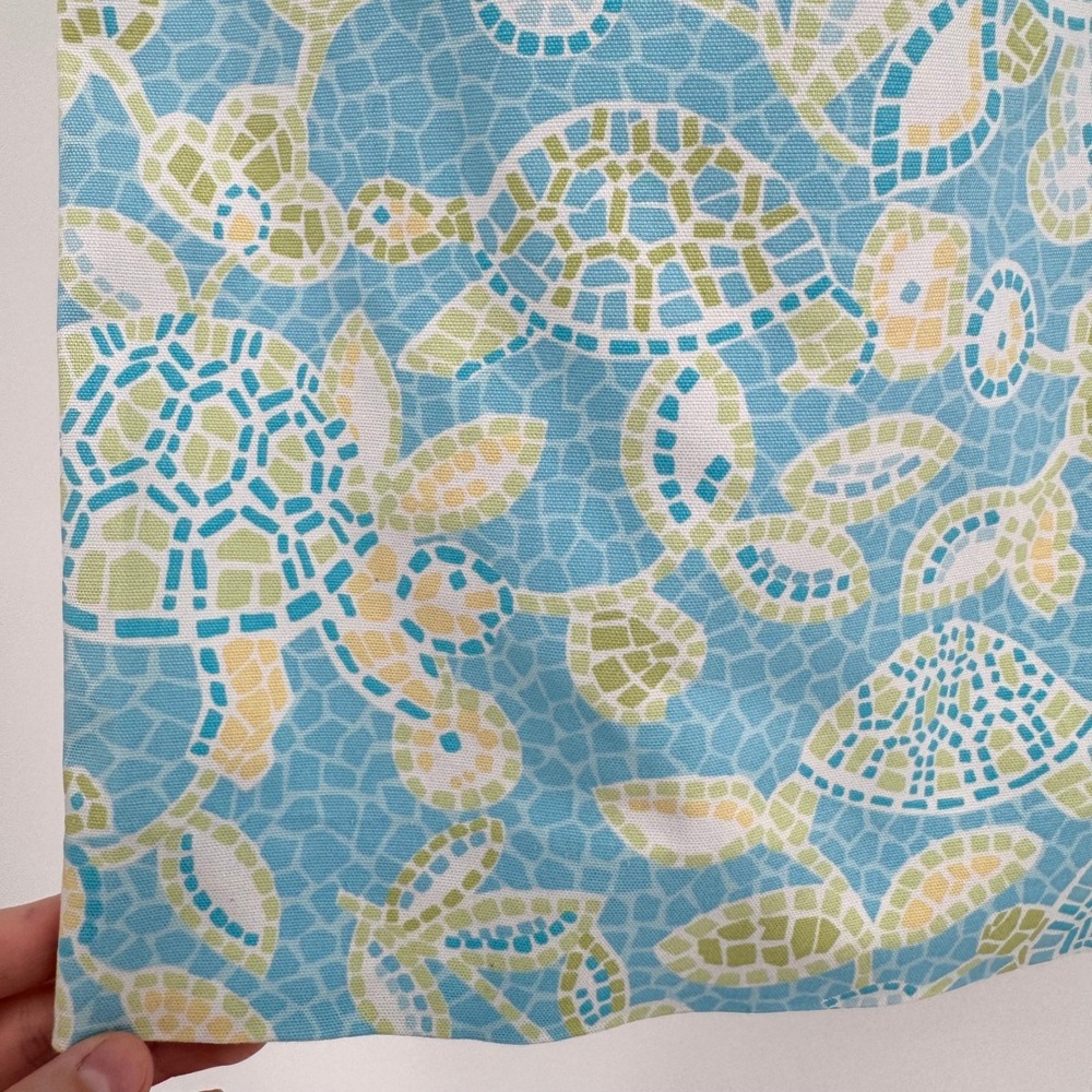 Talbots Green/Blue Mosaic Sea Turtle Pattern Pencil Skirt Women's Size 12 - Picture 2 of 10